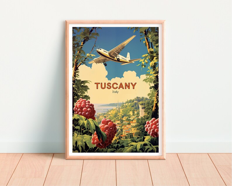 Tuscany Travel Poster, Italy Wall Art, Italy Print, Tuscany Poster, Tuscany Art, Europe Poster, Poster Art, Wall Decor