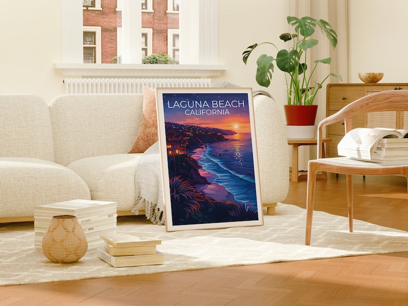 Laguna Beach Poster, Laguna Beach Print, California Poster, California Print, Laguna Beach Travel Poster, Beach Art, Laguna Beach Gift