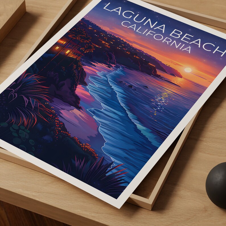 Laguna Beach Poster, Laguna Beach Print, California Poster, California Print, Laguna Beach Travel Poster, Beach Art, Laguna Beach Gift