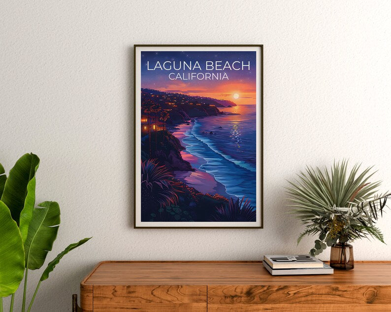Laguna Beach Poster, Laguna Beach Print, California Poster, California Print, Laguna Beach Travel Poster, Beach Art, Laguna Beach Gift