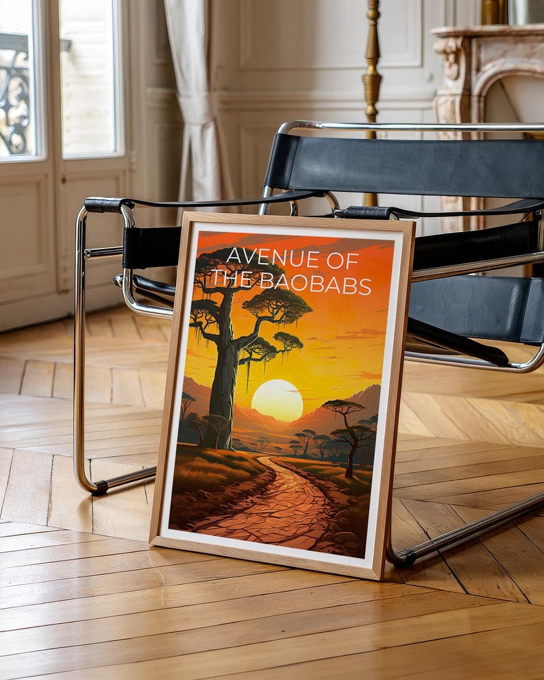 Avenue of the Baobabs Travel Print, Madagascar Poster, Giant Trees Wall Art, Madagascar Art, Home Decor, Birthday Gift