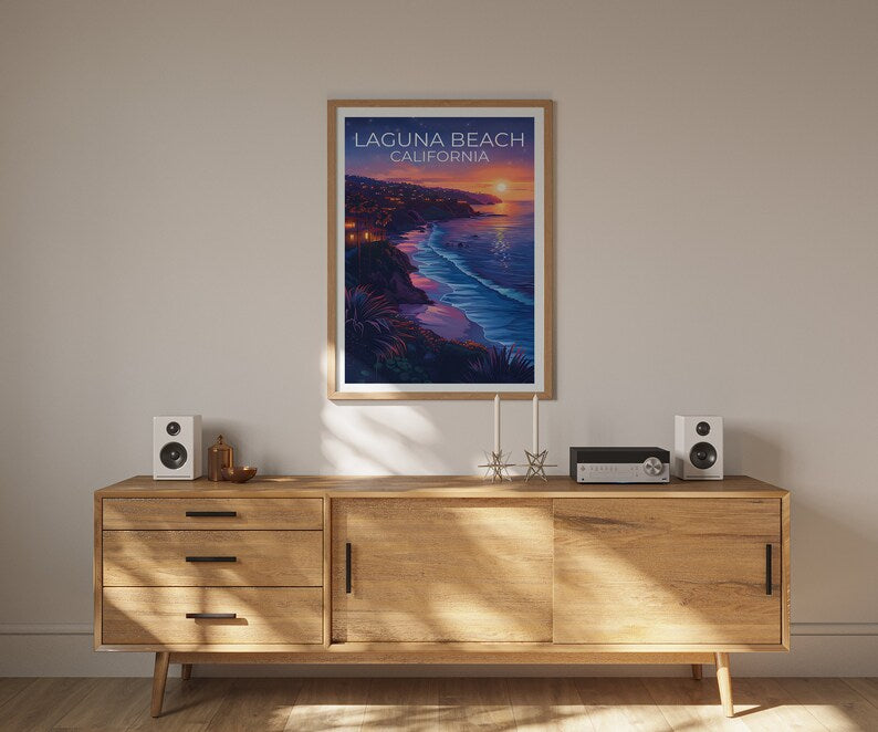 Laguna Beach Poster, Laguna Beach Print, California Poster, California Print, Laguna Beach Travel Poster, Beach Art, Laguna Beach Gift