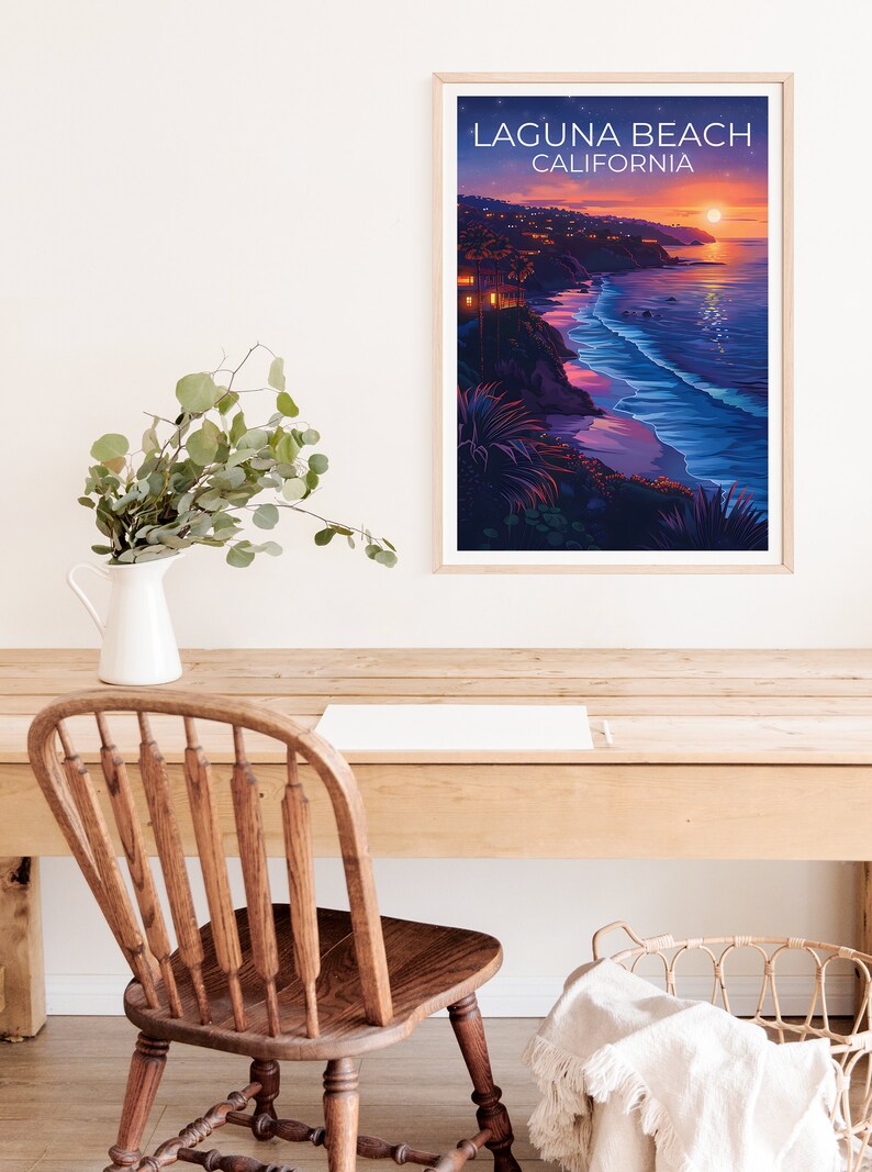 Laguna Beach Poster, Laguna Beach Print, California Poster, California Print, Laguna Beach Travel Poster, Beach Art, Laguna Beach Gift