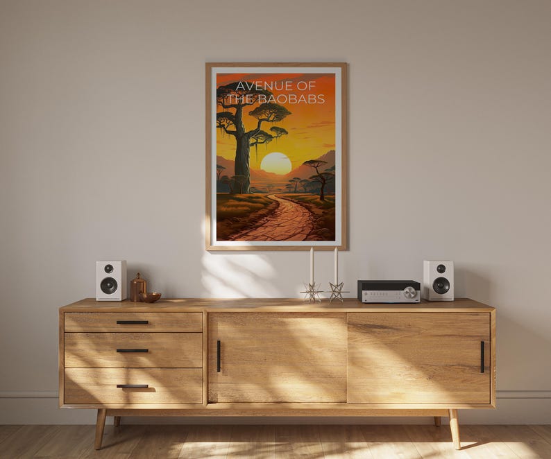 Avenue of the Baobabs Travel Print, Madagascar Poster, Giant Trees Wall Art, Madagascar Art, Home Decor, Birthday Gift