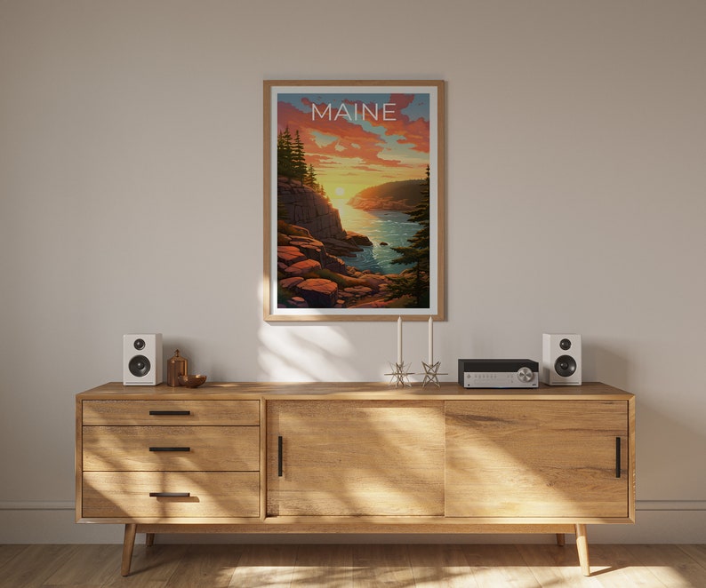 Maine Poster, Maine Print, Coast Poster, Coast Print, Maine Travel Poster, Coast Art, Maine Art