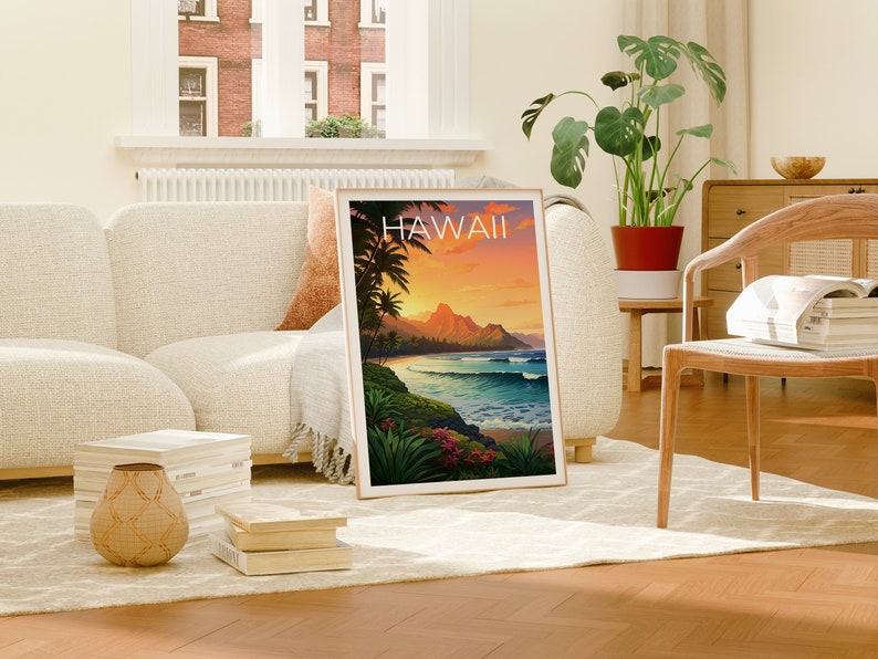 Hawaii Poster, Hawaii Print, Moloka‘i Poster, Moloka‘i Print, Hawaii Travel Poster, Island Poster, Hawaii Art