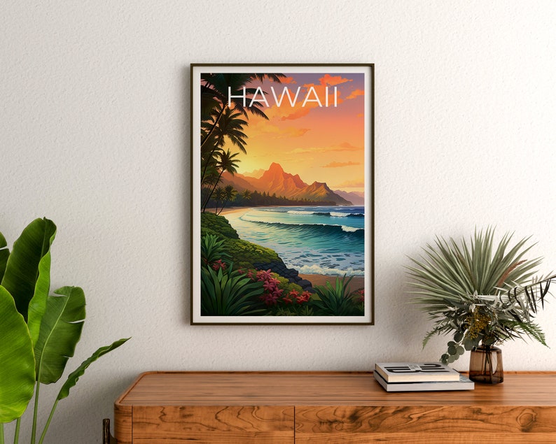 Hawaii Poster, Hawaii Print, Moloka‘i Poster, Moloka‘i Print, Hawaii Travel Poster, Island Poster, Hawaii Art