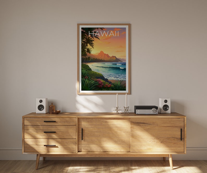 Hawaii Poster, Hawaii Print, Moloka‘i Poster, Moloka‘i Print, Hawaii Travel Poster, Island Poster, Hawaii Art
