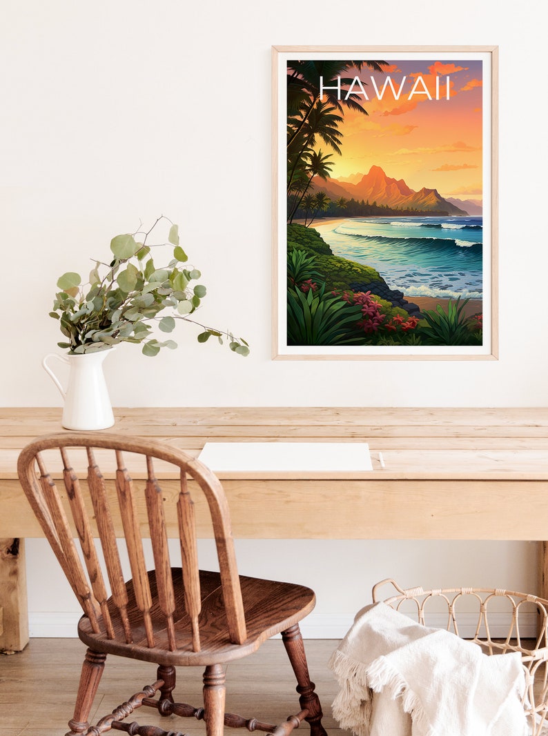 Hawaii Poster, Hawaii Print, Moloka‘i Poster, Moloka‘i Print, Hawaii Travel Poster, Island Poster, Hawaii Art
