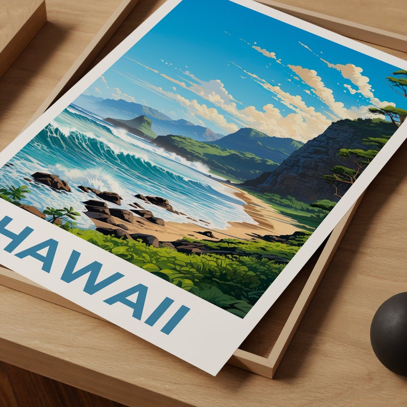 Hawaii Poster, Hawaii Print, Coast Poster, Coast Print, Hawaii Travel Poster, Coast Art, Hawaii Art