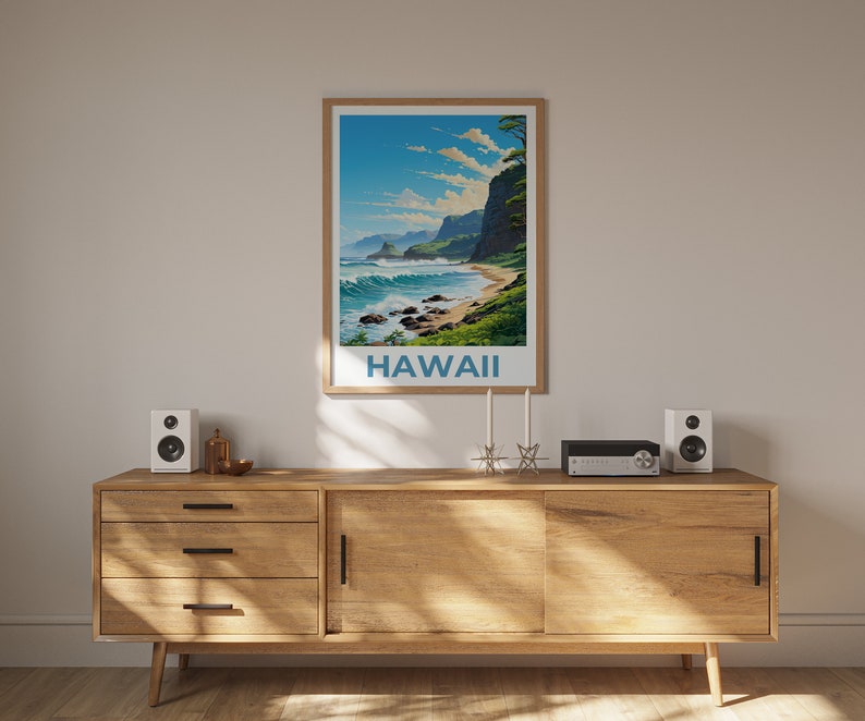 Hawaii Poster, Hawaii Print, Coast Poster, Coast Print, Hawaii Travel Poster, Coast Art, Hawaii Art