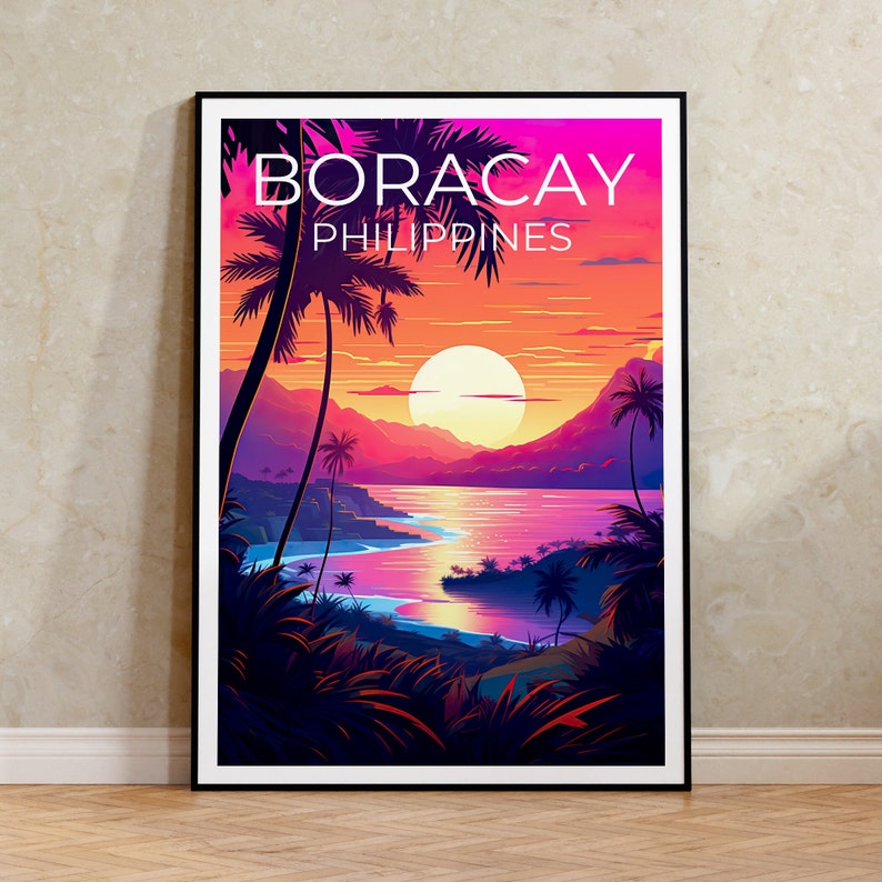 Boracay Travel Poster, Philippines Wall Art, Philippines Print, Boracay Poster, Philippines Poster, Beach Poster, Boracay Art