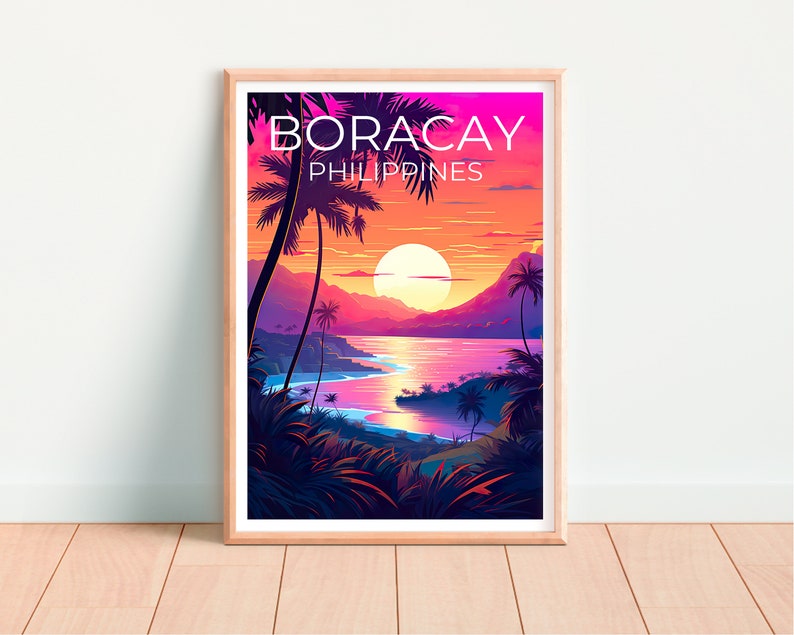Boracay Travel Poster, Philippines Wall Art, Philippines Print, Boracay Poster, Philippines Poster, Beach Poster, Boracay Art