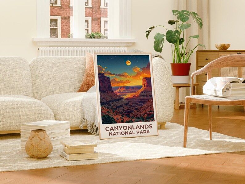 Canyonlands National Park Print, Utah Poster, Canyon Art, Canyonlands Illustration, Scenic Poster, Gift for Hikers, Birthday Gift