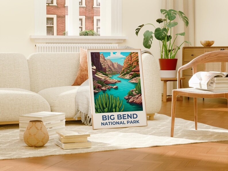 Big Bend National Park Poster, Texas Travel Print, Big Bend Art, Canyon Print, Texas Poster, Hiking Gift