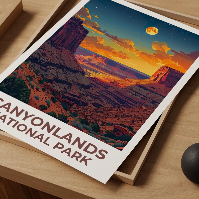 Canyonlands National Park Print, Utah Poster, Canyon Art, Canyonlands Illustration, Scenic Poster, Gift for Hikers, Birthday Gift