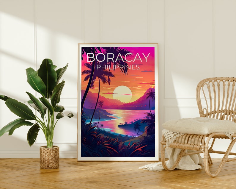 Boracay Travel Poster, Philippines Wall Art, Philippines Print, Boracay Poster, Philippines Poster, Beach Poster, Boracay Art
