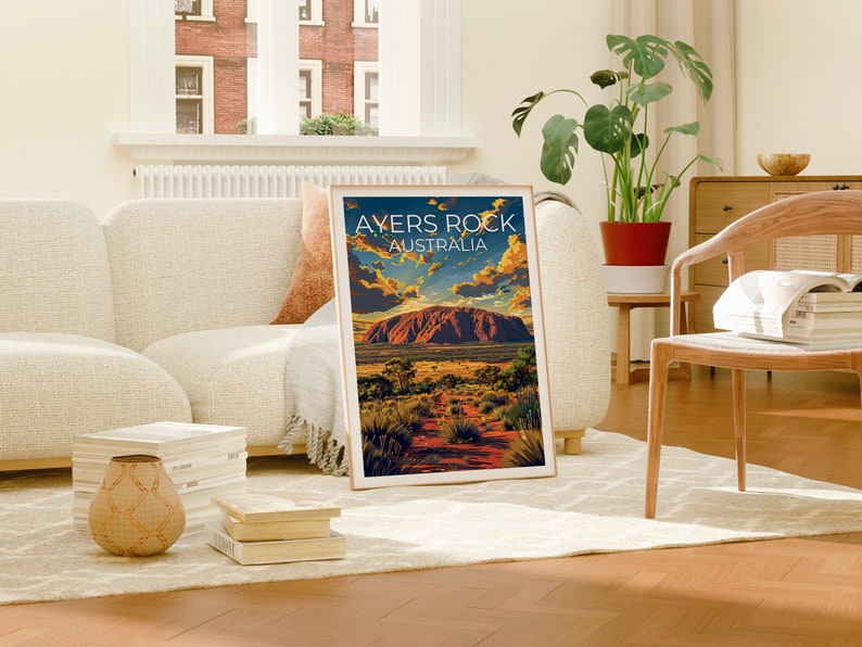 Ayers Rock Poster, Ayers Rock Print, Uluru Poster, Uluru Art, Australia Poster, Uluru Print, Ayers Rock Gift