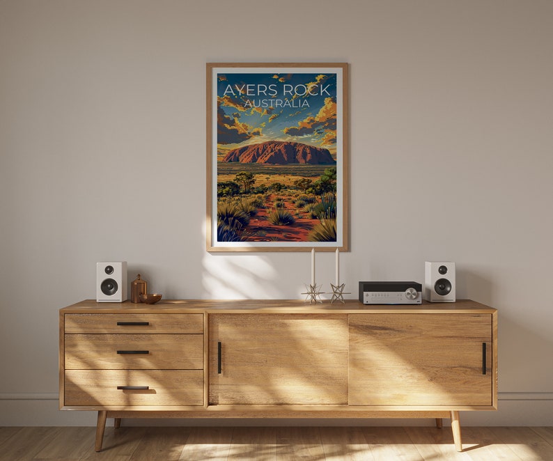 Ayers Rock Poster, Ayers Rock Print, Uluru Poster, Uluru Art, Australia Poster, Uluru Print, Ayers Rock Gift