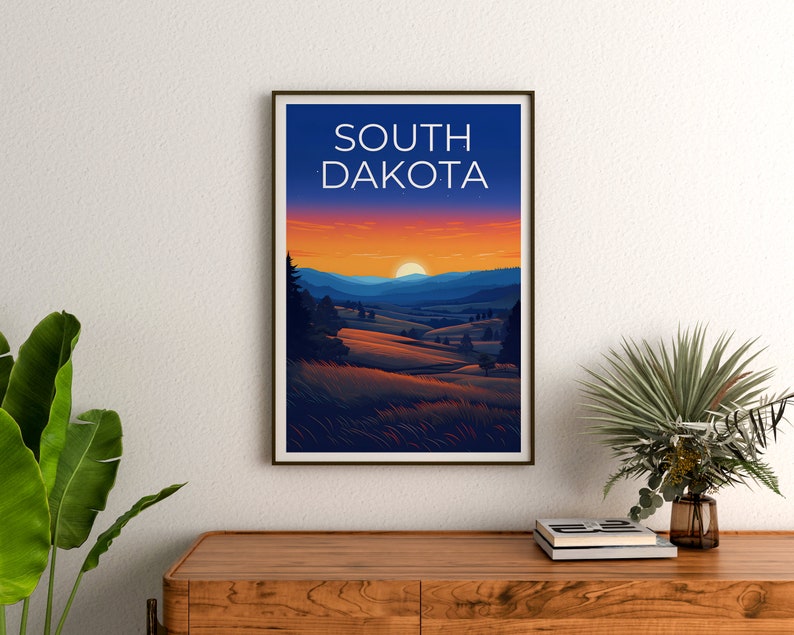 South Dakota Travel Poster, Great Plains Wall Art, Great Plains Print, South Dakota Poster, Great Plains Poster, Nature Poster