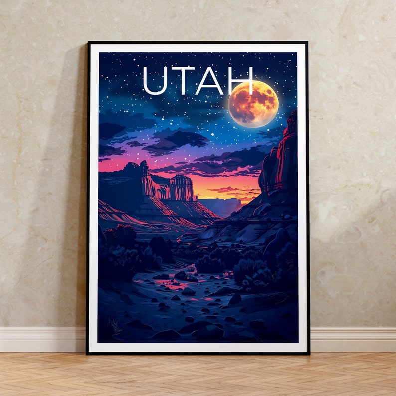 Utah Poster, Utah Print, Desert Poster, Outdoors Print, Utah Travel Poster, Utah Art, Canyonlands Poster