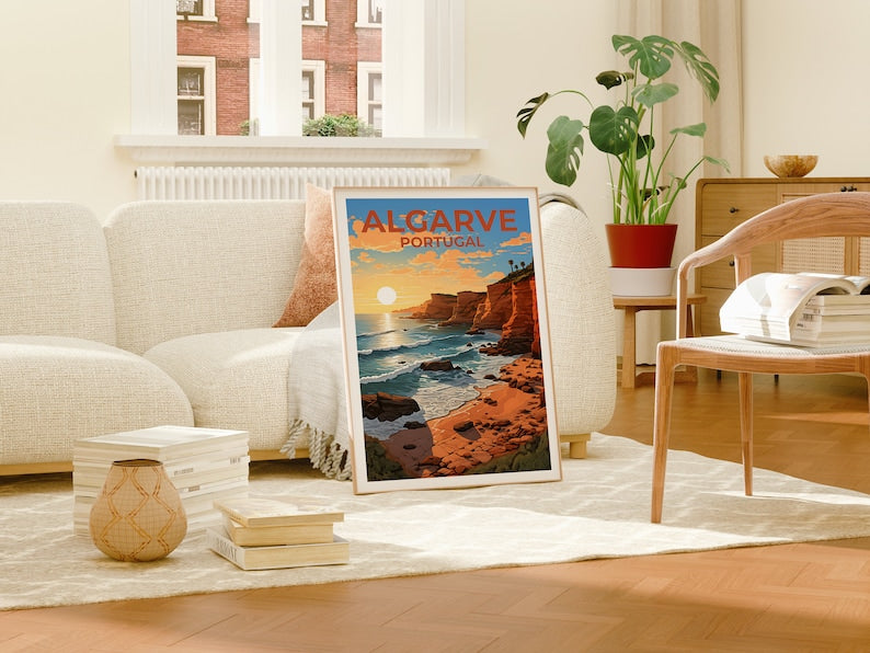 Algarve Travel Poster, Portugal Wall Art, Portugal Print, Algarve Poster, Portugal Poster, Nature Poster, Algarve Art