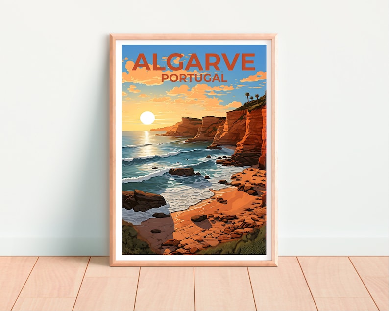 Algarve Travel Poster, Portugal Wall Art, Portugal Print, Algarve Poster, Portugal Poster, Nature Poster, Algarve Art