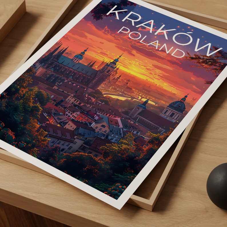 Kraków Poster, Kraków Print, Poland Art, Krakow Poster, Poland Travel Poster, Krakow Print, Europe Poster
