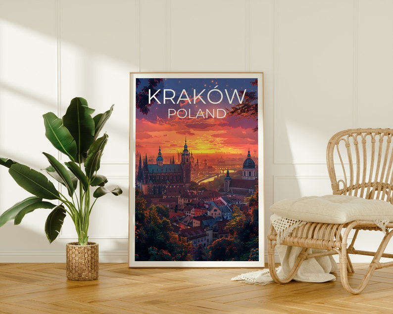 Kraków Poster, Kraków Print, Poland Art, Krakow Poster, Poland Travel Poster, Krakow Print, Europe Poster