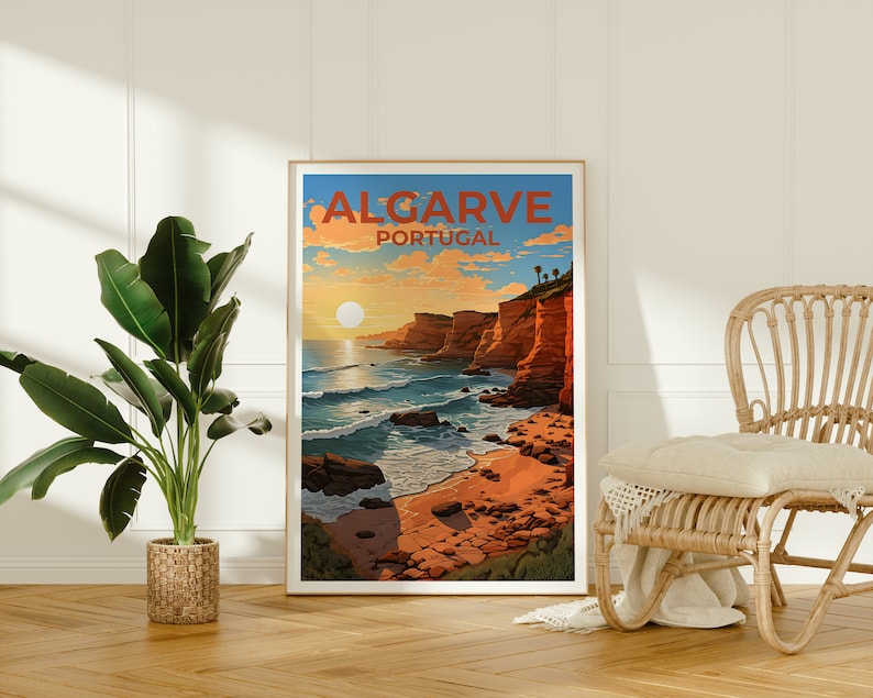Algarve Travel Poster, Portugal Wall Art, Portugal Print, Algarve Poster, Portugal Poster, Nature Poster, Algarve Art