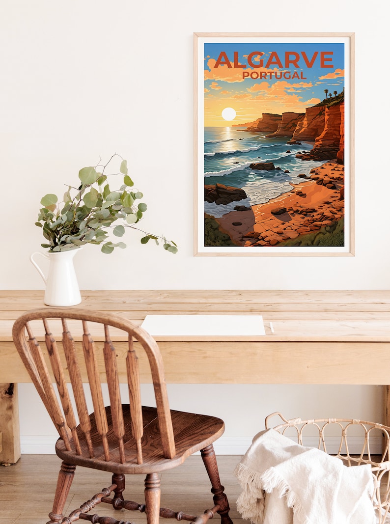 Algarve Travel Poster, Portugal Wall Art, Portugal Print, Algarve Poster, Portugal Poster, Nature Poster, Algarve Art
