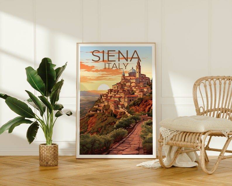 Siena Travel Poster, Italy Wall Art, Italy Print, Siena Poster, Italy Poster, City Poster, Siena Art