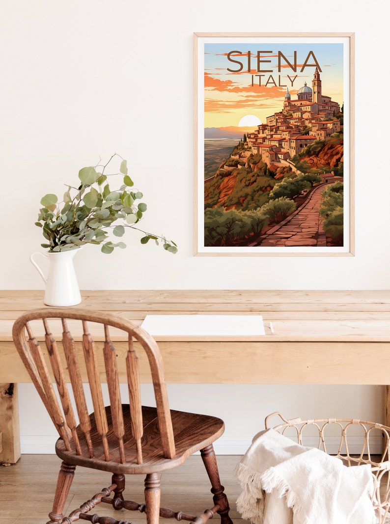 Siena Travel Poster, Italy Wall Art, Italy Print, Siena Poster, Italy Poster, City Poster, Siena Art