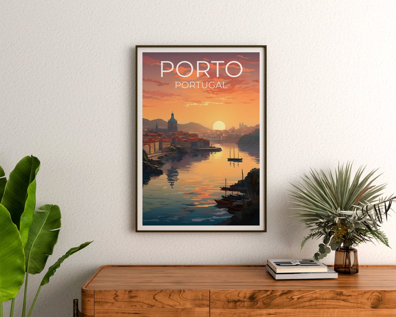 Porto Travel Poster, Portugal Wall Art, Portugal Print, Porto Poster, Portugal Poster, City Poster, Porto Art