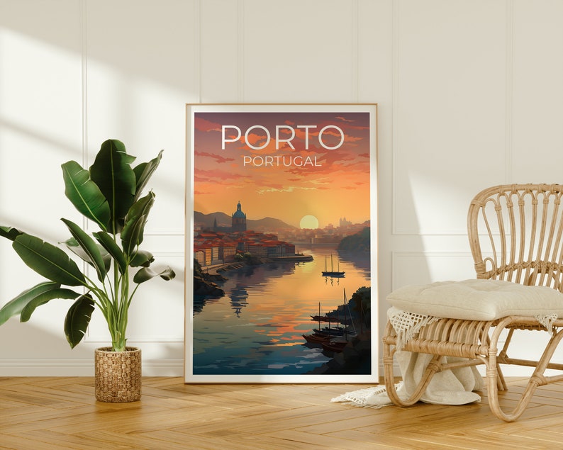 Porto Travel Poster, Portugal Wall Art, Portugal Print, Porto Poster, Portugal Poster, City Poster, Porto Art