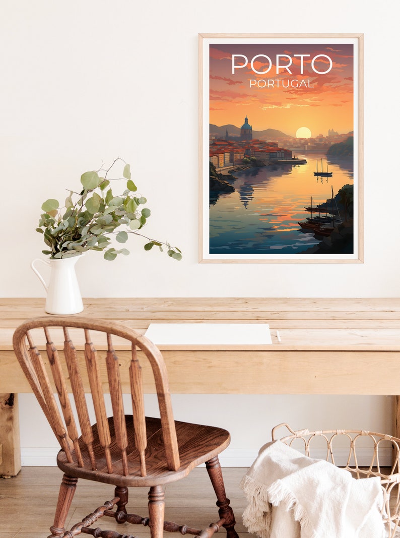 Porto Travel Poster, Portugal Wall Art, Portugal Print, Porto Poster, Portugal Poster, City Poster, Porto Art