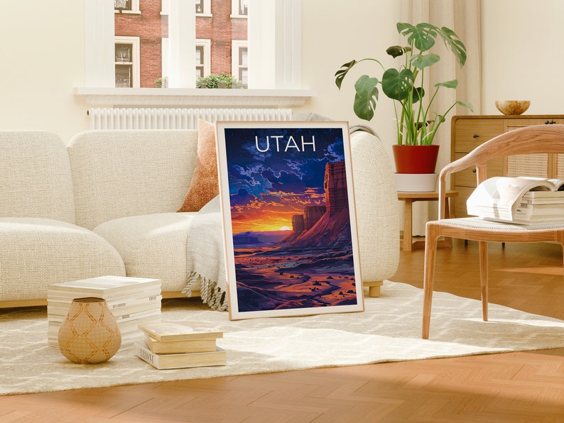 Utah Poster, Utah Print, Desert Poster, Sandstone Print, Utah Travel Poster, Desert Art, Utah Art