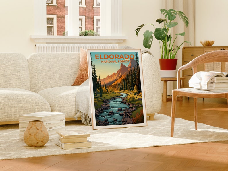 Eldorado National Forest Travel Poster, California Wall Art, California Print, Eldorado Poster, California Poster, Forest Poster
