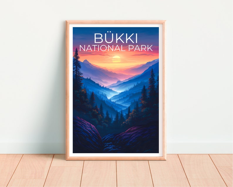 Bükki National Park Poster, Hungary Print, Hungary Poster, Forest Poster, Mountain Poster, Hungary Art, Hiking Poster