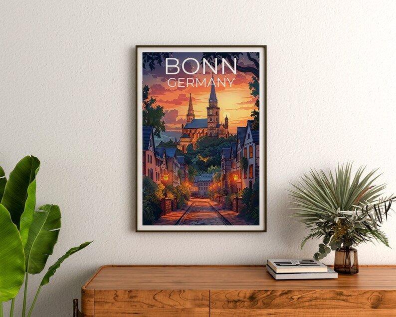 Bonn Poster, Bonn Print, Germany Poster, Germany Print, Bonn Travel Poster, Europe Poster, Bonn Art