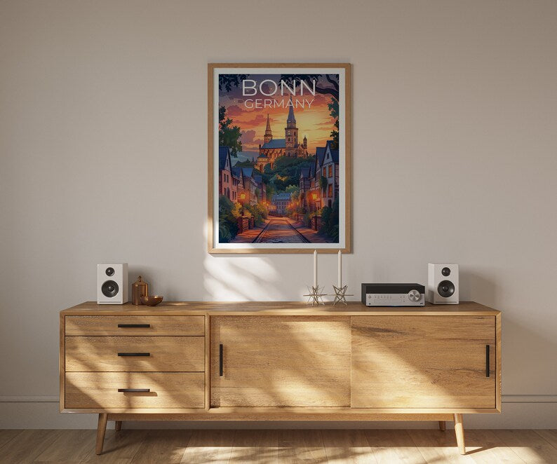 Bonn Poster, Bonn Print, Germany Poster, Germany Print, Bonn Travel Poster, Europe Poster, Bonn Art