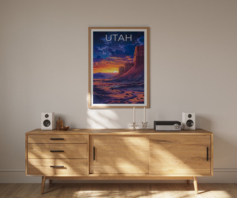 Utah Poster, Utah Druck, Wüste Poster, Sandstein Druck, Utah Reise Poster, Wüste Kunst, Utah Kunst