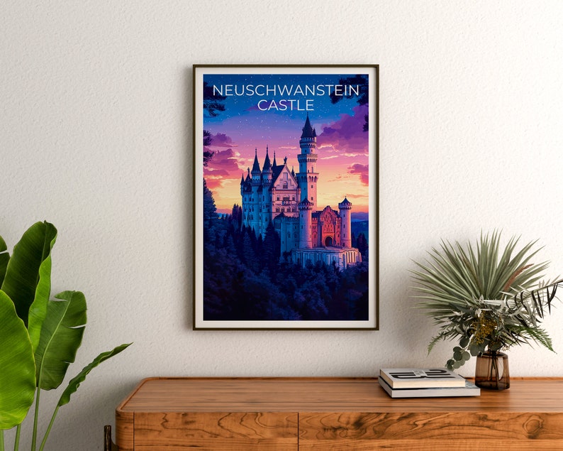 Neuschwanstein Castle Poster, Neuschwanstein Castle Print, Germany Poster, Germany Print, Germany Travel Poster, Neuschwanstein Castle Art