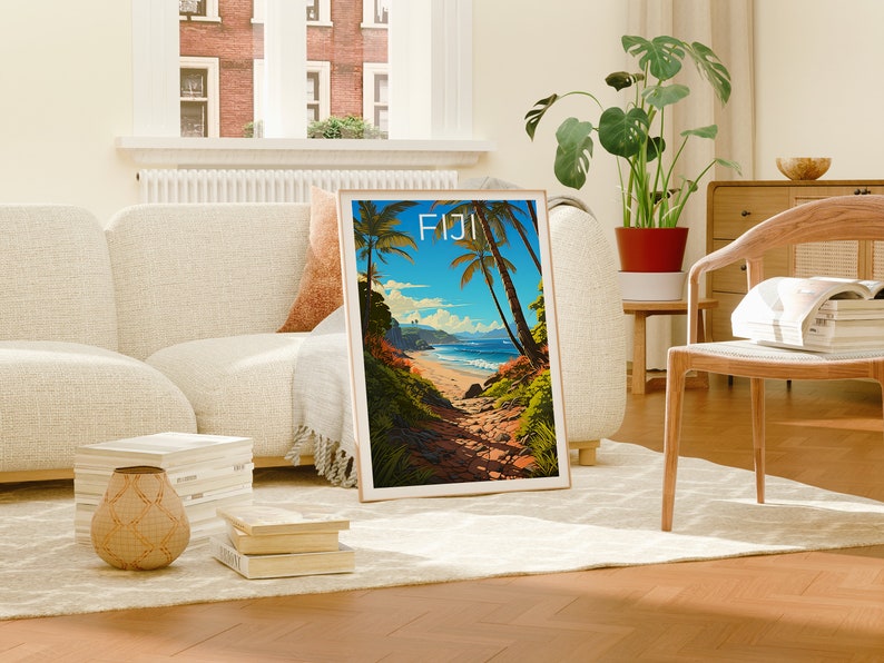 Fiji Poster, Fiji Print, Island Poster, Island Print, Fiji Travel Poster, Beach Art, Fiji At