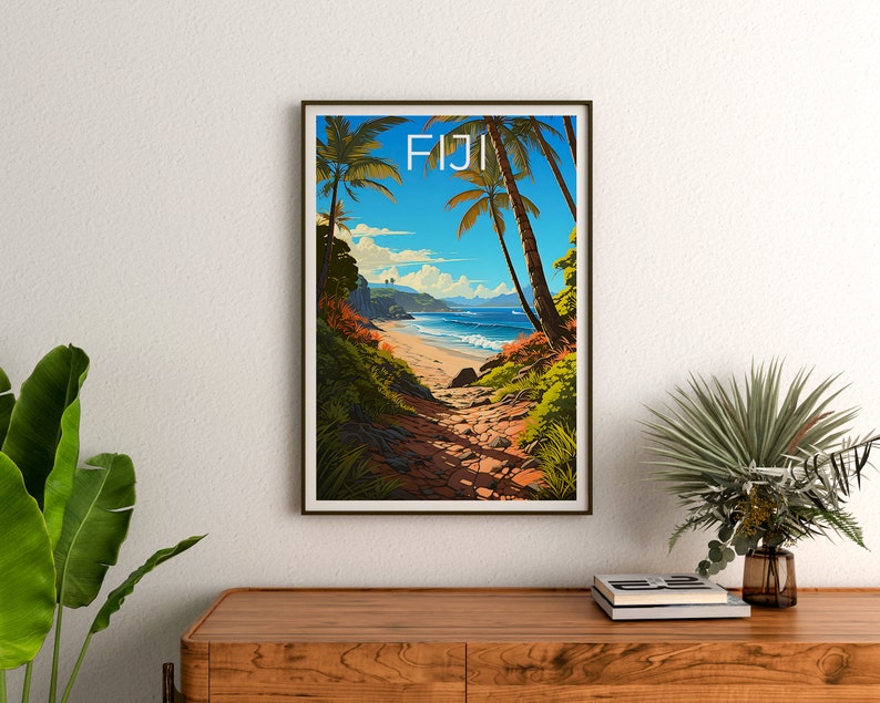 Fiji Poster, Fiji Print, Island Poster, Island Print, Fiji Travel Poster, Beach Art, Fiji At