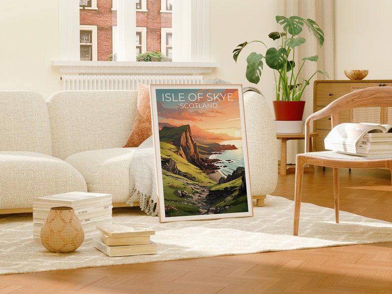 Isle of Skye Travel Poster, Scotland Wall Art, Scotland Print, Isle of Skye Poster,Scotland Poster, Nature Poster