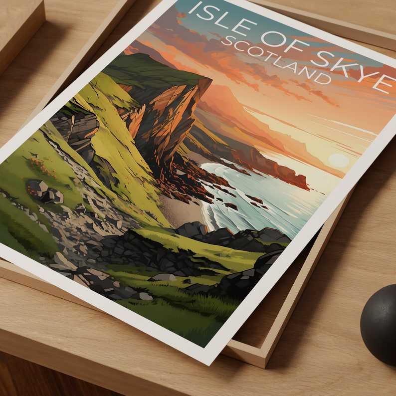 Isle of Skye Travel Poster, Scotland Wall Art, Scotland Print, Isle of Skye Poster,Scotland Poster, Nature Poster