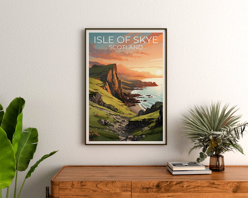 Isle of Skye Travel Poster, Scotland Wall Art, Scotland Print, Isle of Skye Poster,Scotland Poster, Nature Poster