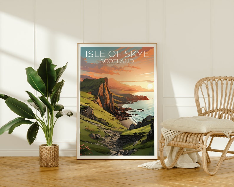 Isle of Skye Travel Poster, Scotland Wall Art, Scotland Print, Isle of Skye Poster,Scotland Poster, Nature Poster