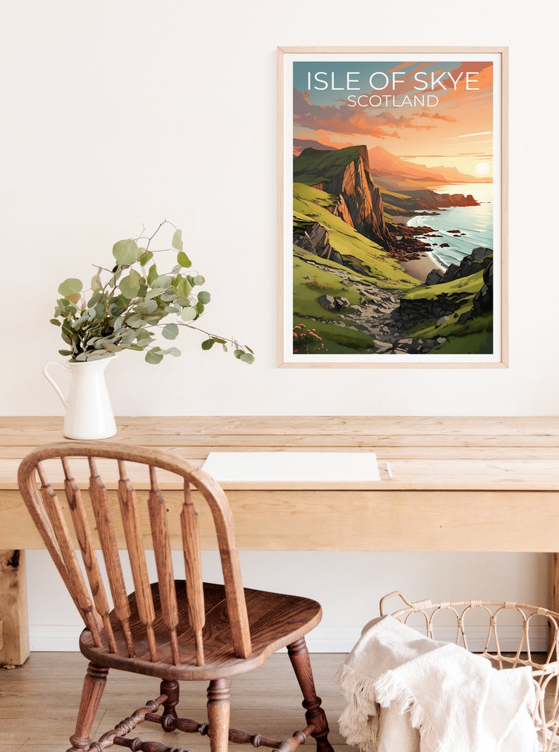 Isle of Skye Travel Poster, Scotland Wall Art, Scotland Print, Isle of Skye Poster,Scotland Poster, Nature Poster
